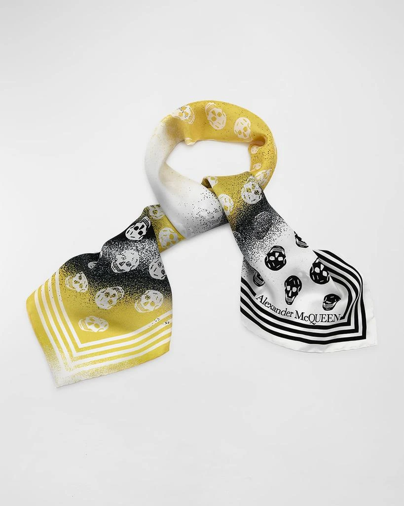 商品Alexander McQueen|Mushroom Spore Skulls Silk Square Scarf,价格¥808,第1张图片