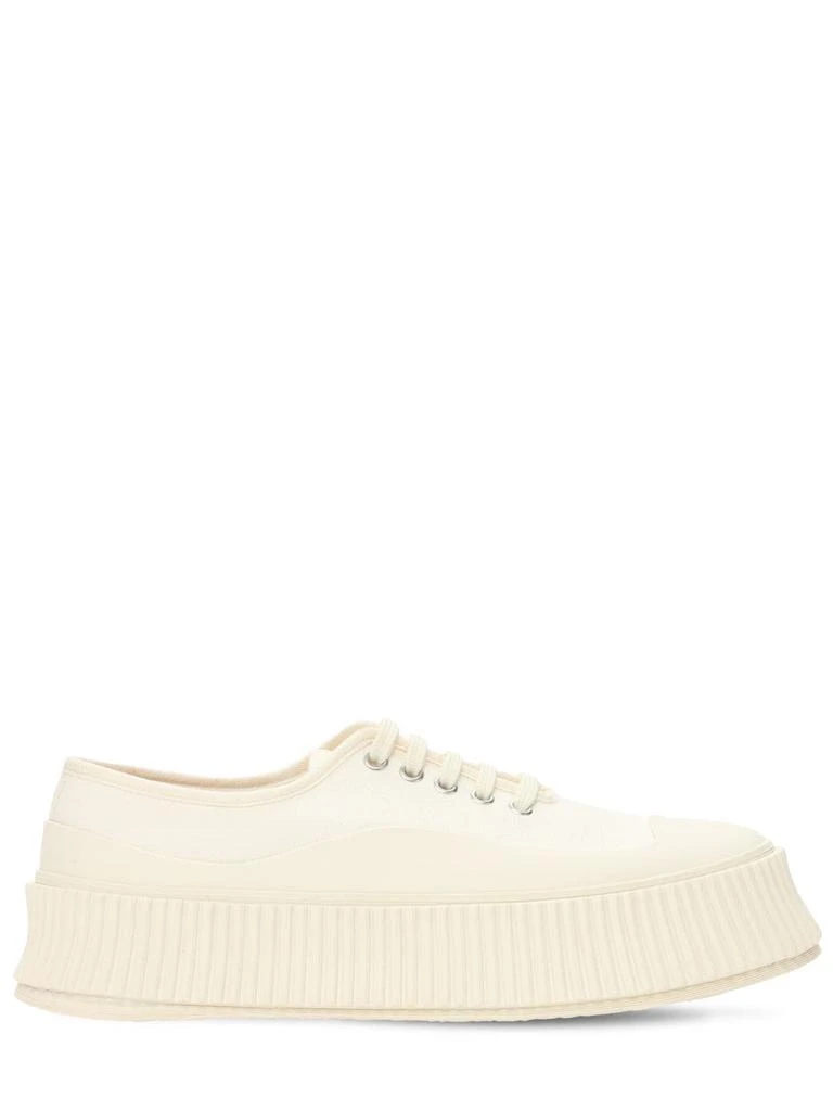 商品Jil Sander|40mm Vulcanized Cotton Canvas Sneakers,价格¥5104,第1张图片