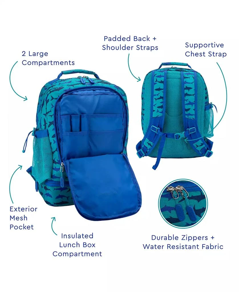 2-in-1 Backpack & Insulated Lunch Bag - Shark 商品
