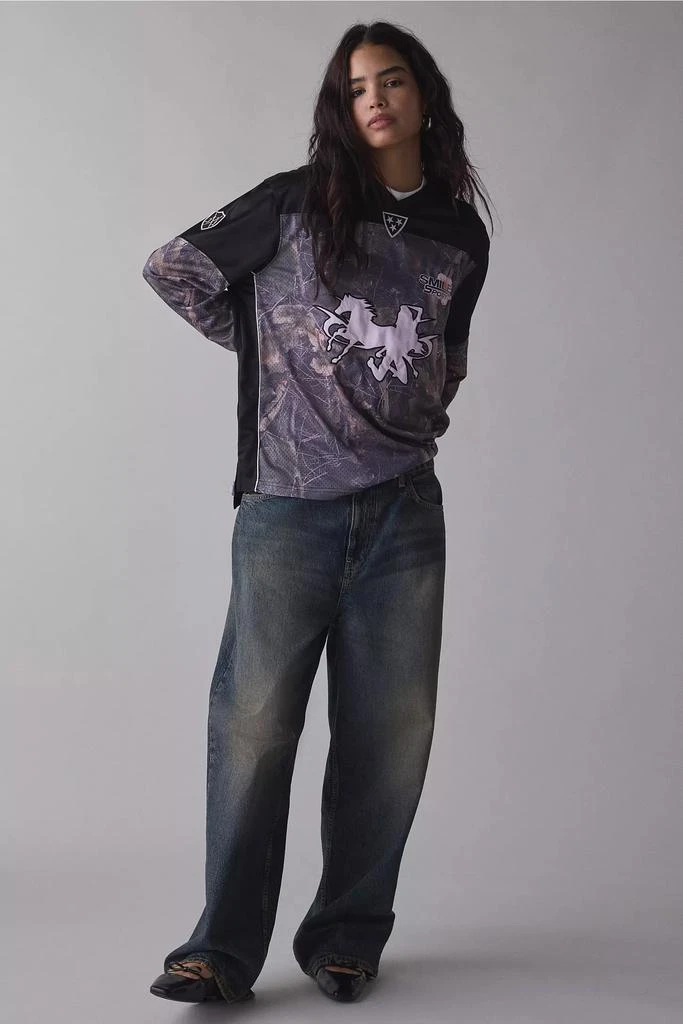商品Jaded London|Jaded London Resident Hater Graphic Camo Hockey Jersey,价格¥466,第3张图片详细描述