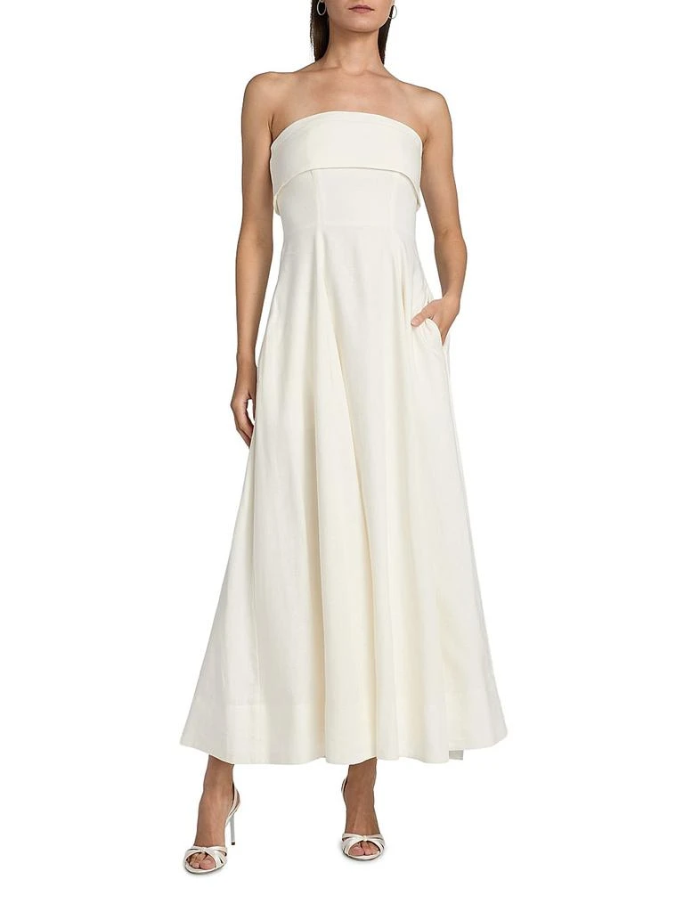 商品Nicholas the Label|Melody Linen-Blend Bandeau A-Line Maxi Dress,价格¥4054,第2张图片详细描述