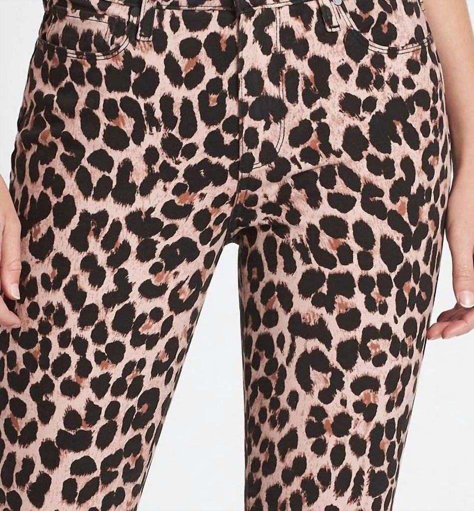 商品Paige|Hoxton Ankle Jean In Pink Leopard,价格¥1221,第2张图片详细描述