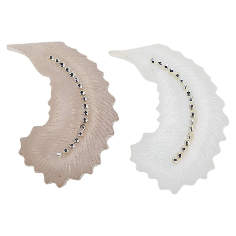 商品[二手商品] Alexis Bittar|Alexis Bittar White/Grey Lucite Feather Crystal Brooch Set of Two,价格¥809,第1张图片