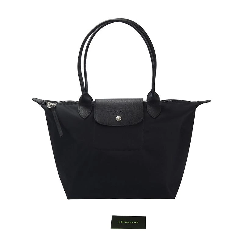 商品[国内直发] Longchamp|珑骧 LONGCHAMP 女士LE PLIAGE NÉO系列黑色小号长柄织物手提单肩包饺子包 L2605 598 001,价格¥785,第1张图片