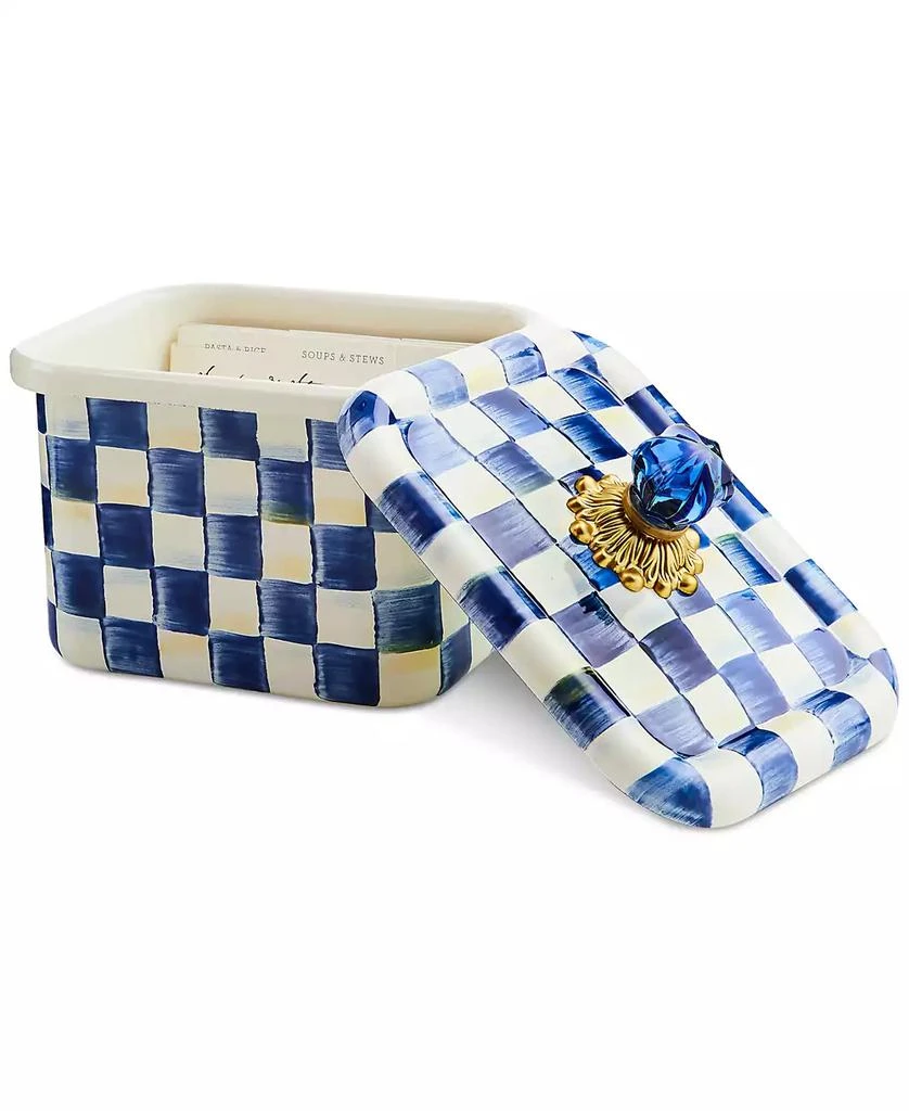 商品MacKenzie-Childs|Royal Check Recipe Box,价格¥972,第2张图片详细描述