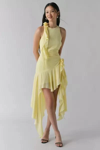 商品Bardot|Bardot Ivana Rosette Cascading Ruffle Georgette Mini Dress,价格¥1122,第1张图片