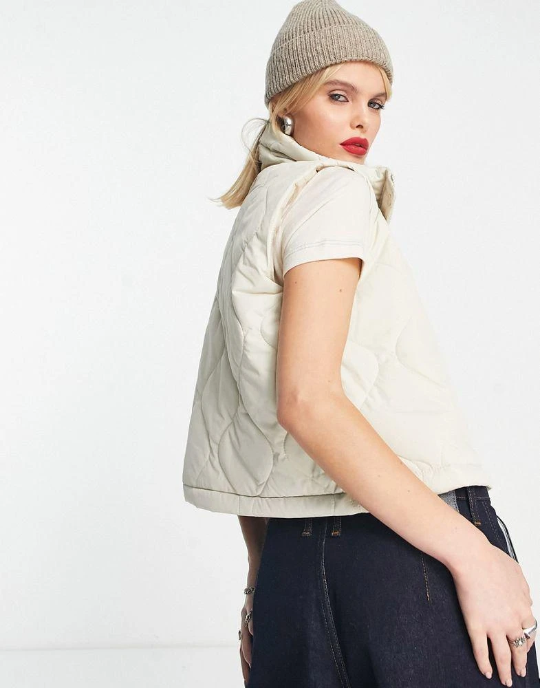 商品VIOLET ROMANCE|Violet Romance quilted gilet in stone,价格¥165,第4张图片详细描述