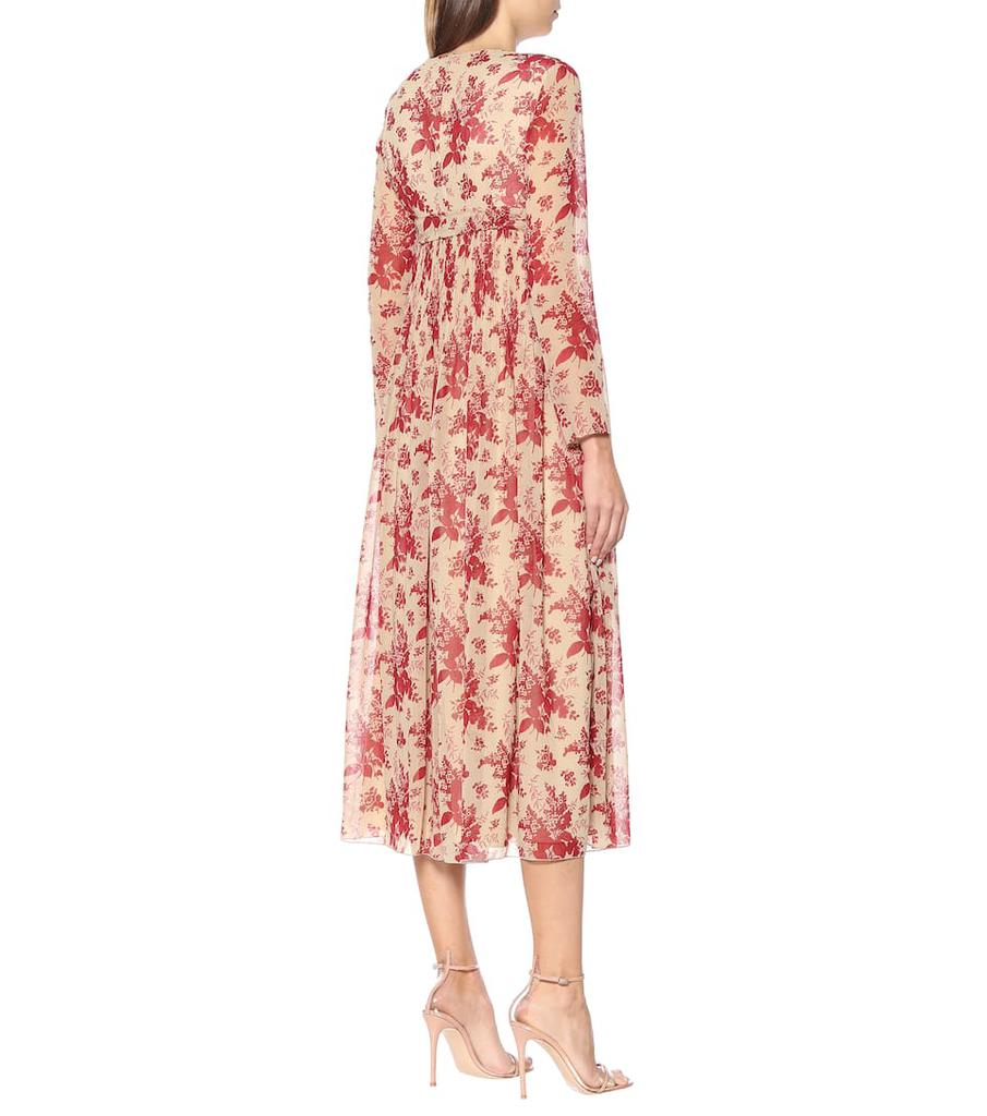 REDValentino花卉绉纱连衣裙商品第3张图片规格展示