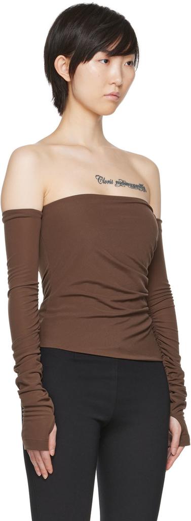 SSENSE Exclusive Brown Twist Long Sleeve T-Shirt商品第2张图片规格展示
