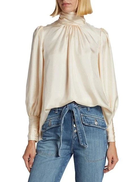 商品Zimmermann|Celestial Gathered Silk Blouse,价格¥2240,第3张图片详细描述