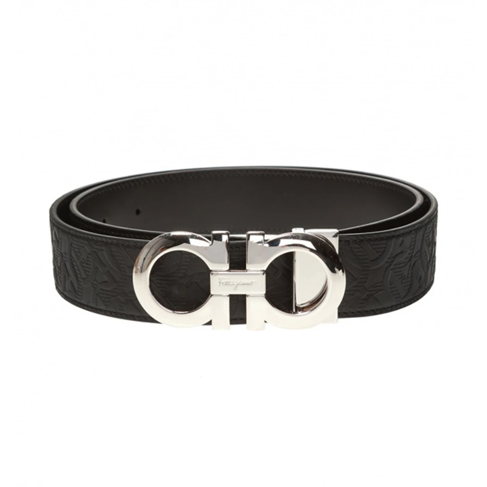 商品Salvatore Ferragamo|SALVATORE FERRAGAMO 黑色男士腰带 675542-724127,价格¥2521,第1张图片