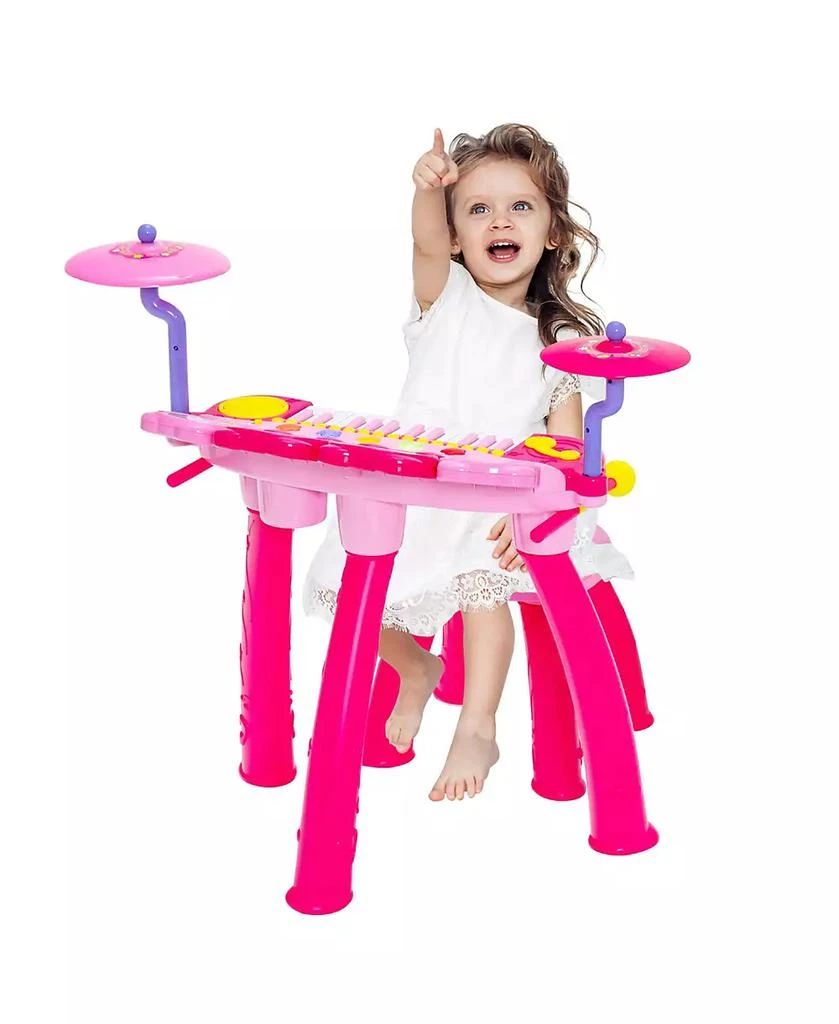商品Costway|24 Key DJ Piano Keyboard Drum Toy Music Instrument w/MP3 Microphone Cymbal,价格¥443,第4张图片详细描述