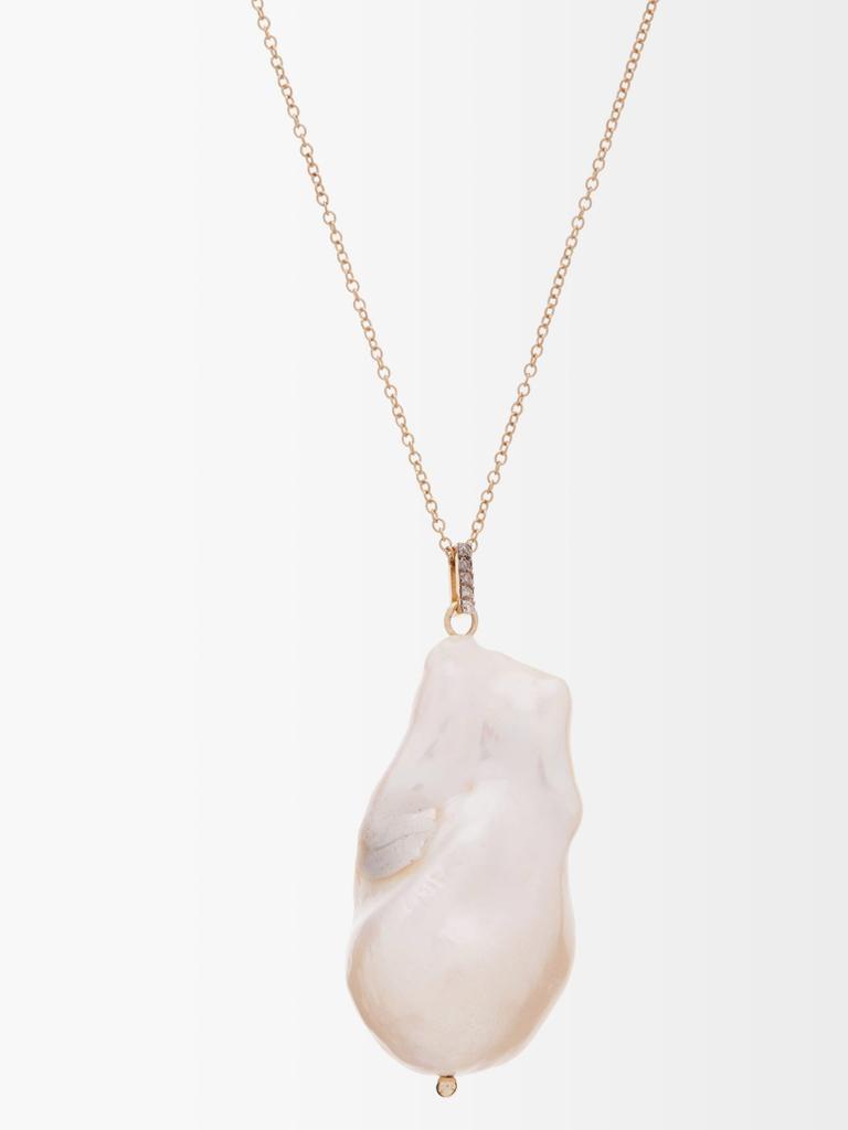 商品MATEO|Diamond, baroque pearl & 14kt gold necklace,价格¥4113,第1张图片
