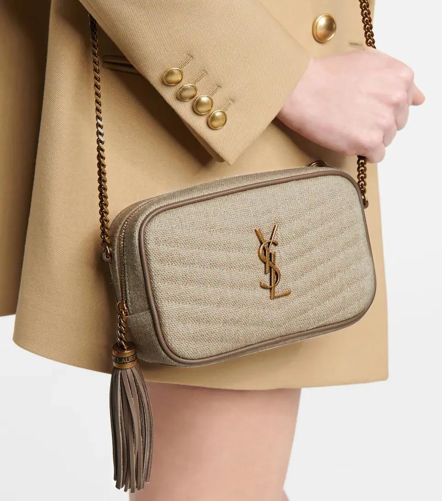 商品Yves Saint Laurent|Lou Camera Mini linen shoulder bag,价格¥9331,第2张图片详细描述