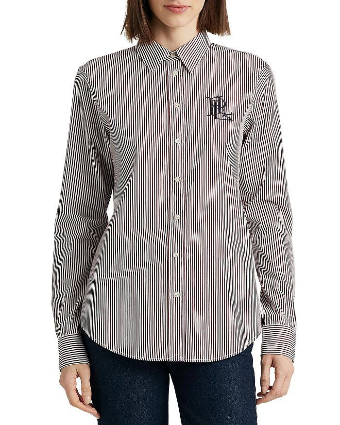 商品Ralph Lauren|Cotton Long Sleeve Embroidered Logo Shirt,价格¥525,第1张图片