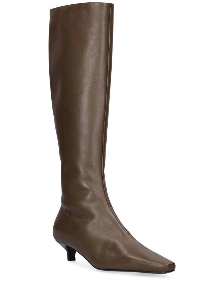 商品Totême|50mm The Slim Leather & Suede Tall Boots,价格¥7749,第2张图片详细描述