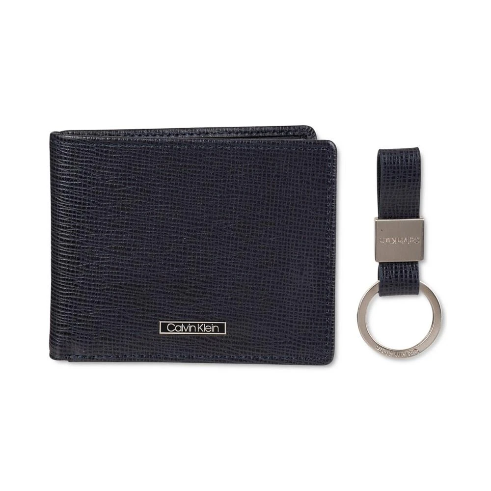 商品Calvin Klein|Men's Saffiano Slimfold Wallet with Key Fob,价格¥267,第1张图片