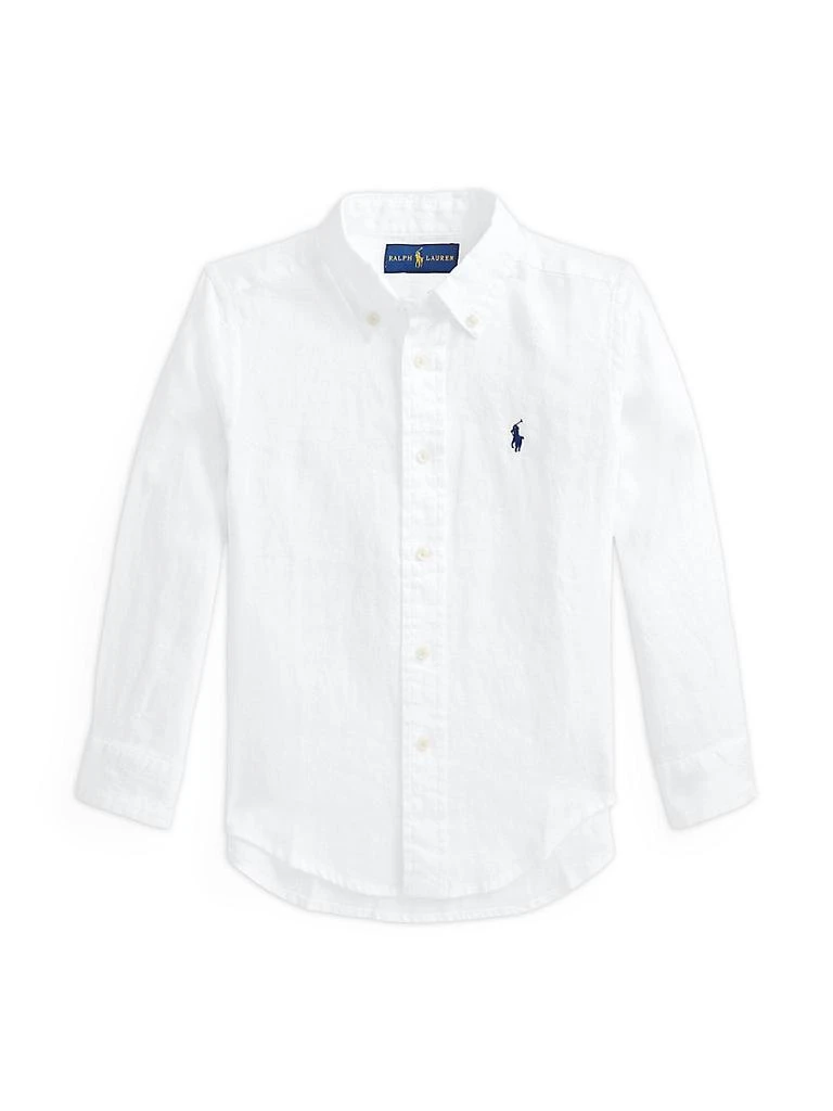 商品Ralph Lauren|Little Boy's & Boy's Linen Button-Down Shirt,价格¥223,第1张图片