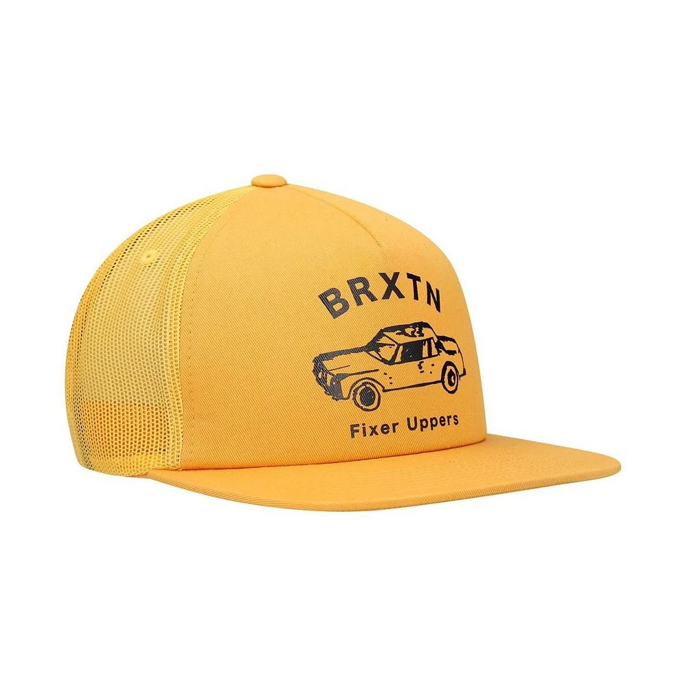 商品Brixton|Men's Gold Fixer Trucker Snapback Hat,价格¥181,第3张图片详细描述