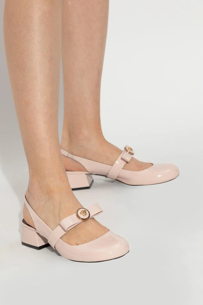 商品Versace|Versace Leather heeled shoes,价格¥6979,第2张图片详细描述