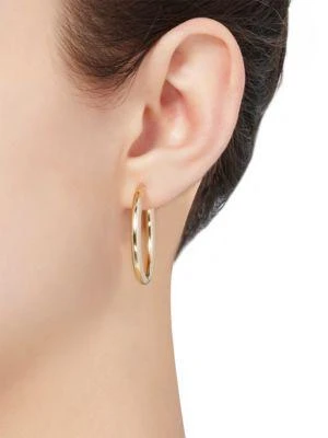 商品Saks Fifth Avenue|14K Yellow Gold Tube Hoop Earrings,价格¥1459,第3张图片详细描述