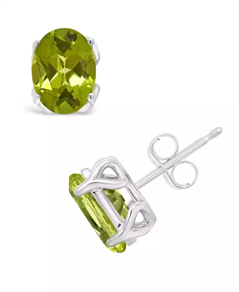 商品Macy's|Peridot (2-3/4 ct. t.w.) Stud Earrings in 14K White Gold,价格¥3271,第1张图片