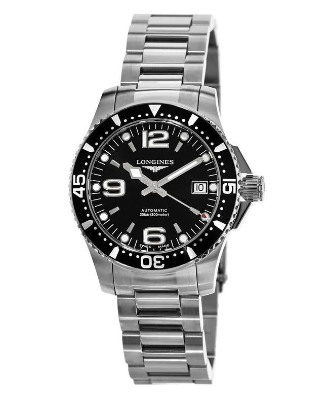 商品Longines|Longines HydroConquest Automatic 39mm Black Dial Steel  Men's Watch L3.741.4.56.6,价格¥7195,第1张图片