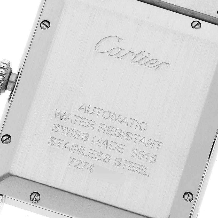 Cartier Silver Stainless Steel Tank Solo W5200028 Automatic Men's Wristwatch 31 mm商品第5张图片规格展示