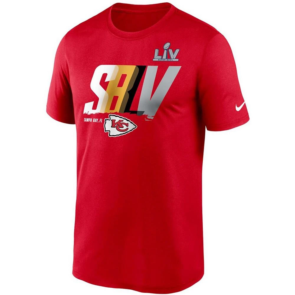 商品NIKE|Men's Red Kansas City Chiefs Super Bowl LV Bound Lockup Logo T-shirt,价格¥227,第2张图片详细描述