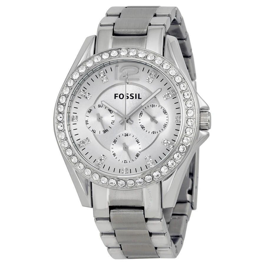 商品Fossil|Riley Multi-Function Silver Dial Ladies Watch ES3202,价格¥551,第1张图片