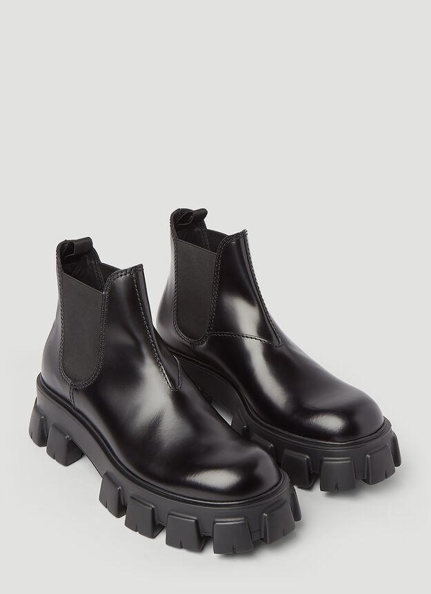 Monolith Leather Chelsea Boots in Black商品第2张图片规格展示