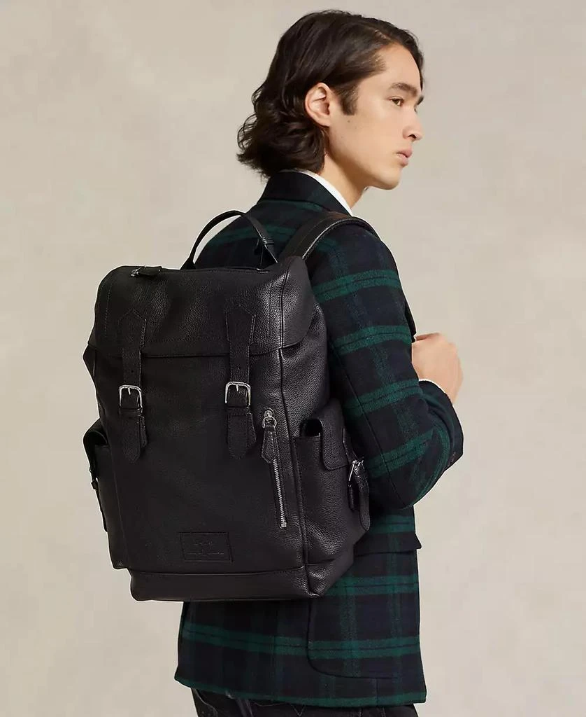 商品Ralph Lauren|Men's Pebbled Leather Backpack,价格¥3401,第1张图片