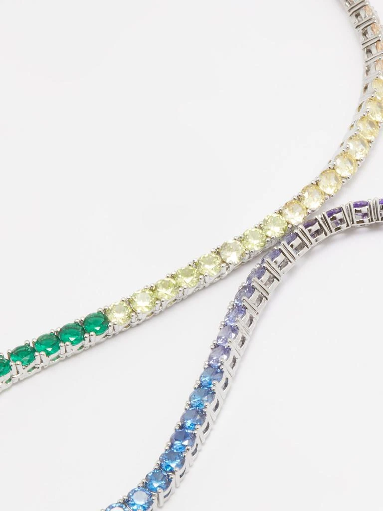 商品FALLON|Grace crystal-embellished tennis necklace,价格¥727,第3张图片详细描述