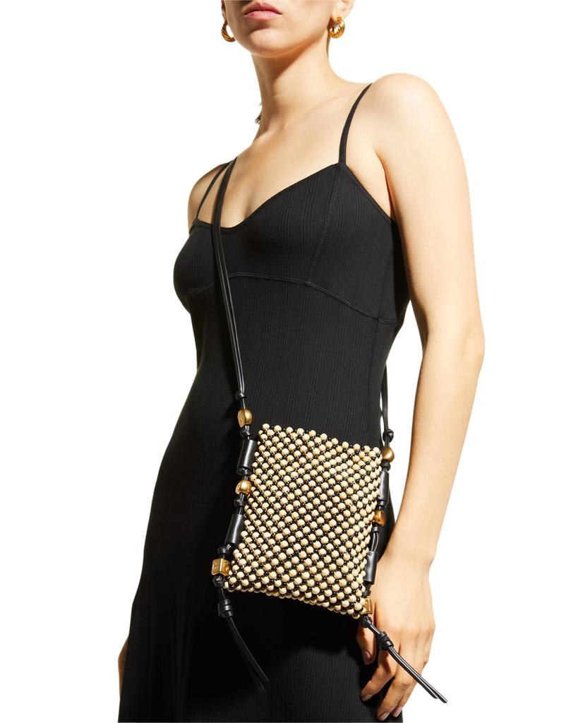 商品Tory Burch|Miller Beaded Tassel North-South Crossbody Bag,价格¥2448,第6张图片详细描述