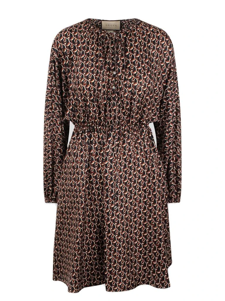 商品Gucci|Gucci Interlocking G Chain Printed Dress,价格¥16642,第1张图片
