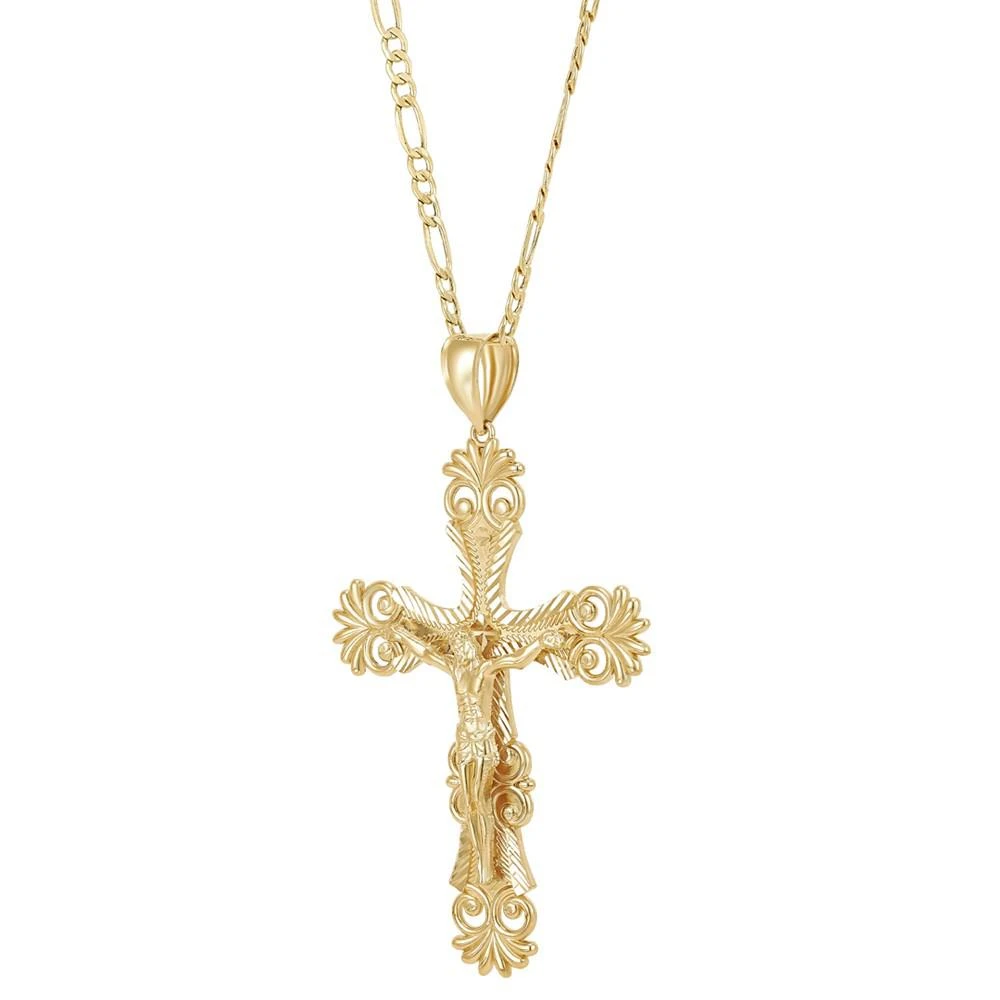 商品Macy's|Men's Ornately-Finished Crucifix 22" Pendant Necklace in 10k Gold,价格¥17824,第3张图片详细描述