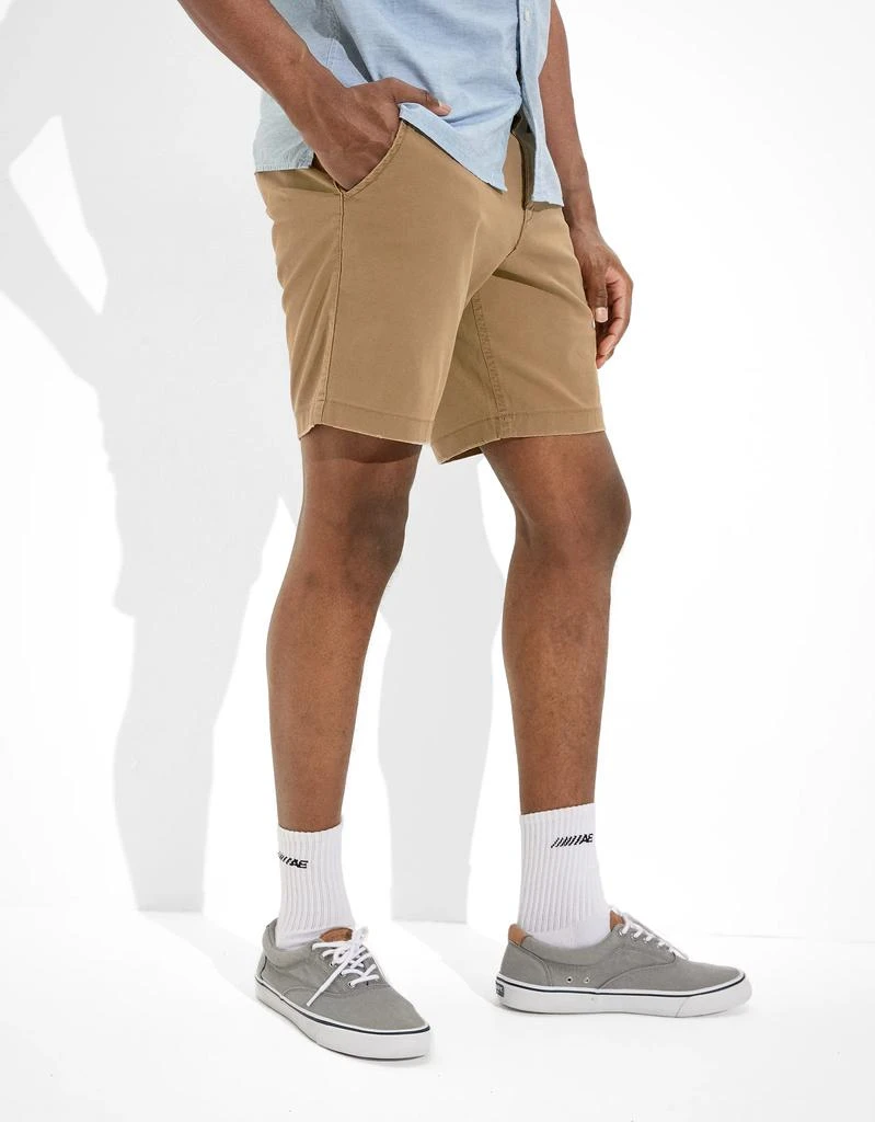 商品AE|AE Flex 9" Lived-In Khaki Short,价格¥203,第5张图片详细描述