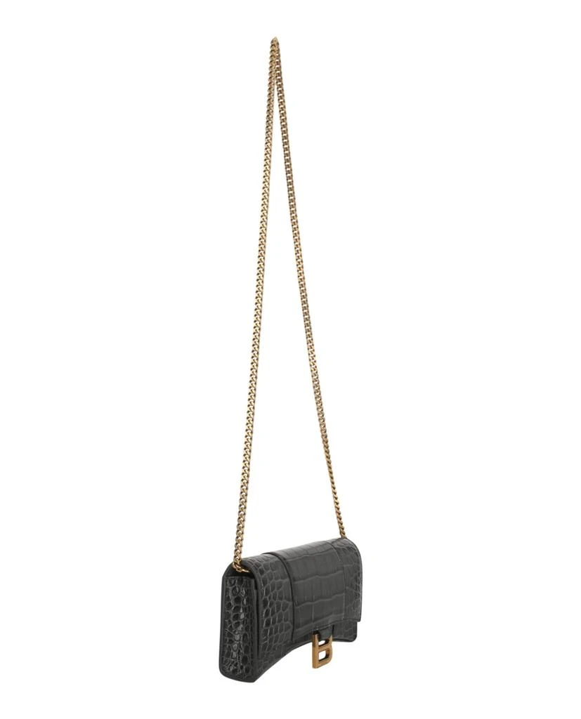 商品Balenciaga|Croc Embossed Hourglass Wallet On Chain,价格¥6511,第4张图片详细描述