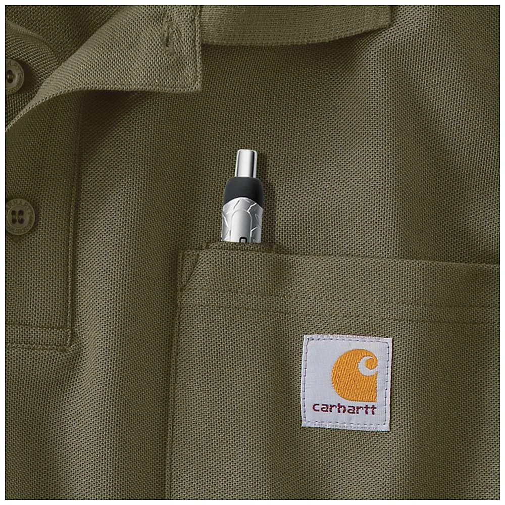 商品Carhartt|Men's Contractor's Work Pocket Polo T-Shirt,价格¥150,第1张图片