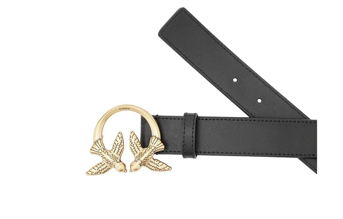 商品[国内直发] PINKO|LOVE BERRY WAIST SIMPLY BELT H 1皮带平滑扣 男女同款情侣款 宽3cm,价格¥791,第4张图片详细描述