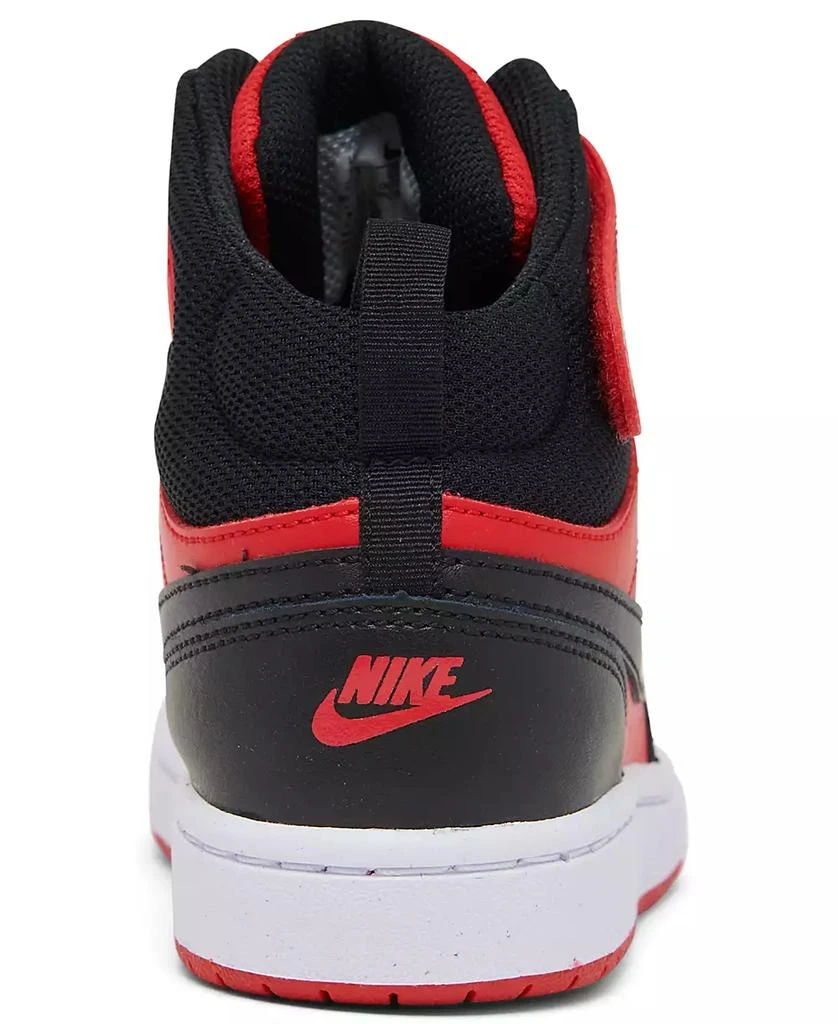 商品NIKE|Little Kids Court Borough Mid 2 Adjustable Closure Casual Sneakers from Finish Line,价格¥417,第3张图片详细描述