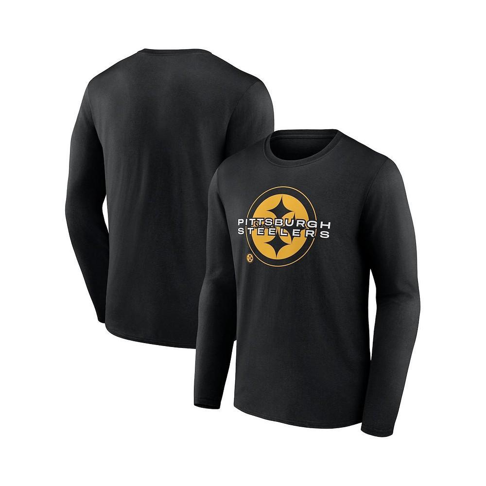 商品Fanatics|Men's Branded Black Pittsburgh Steelers Advance to Victory Long Sleeve T-shirt,价格¥252,第1张图片