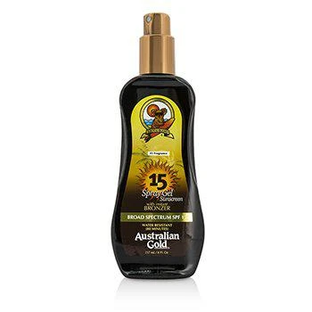 商品Australian Gold|Spray Gel Sunscreen Broad Spectrum Spf 15 With Instant Bronzer,价格¥79,第1张图片