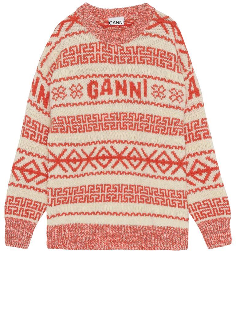 商品Ganni|Embroidered wool sweater,价格¥1469,第1张图片