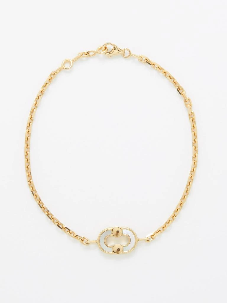 Magnetic Reverso pearl, malachite & gold bracelet 商品