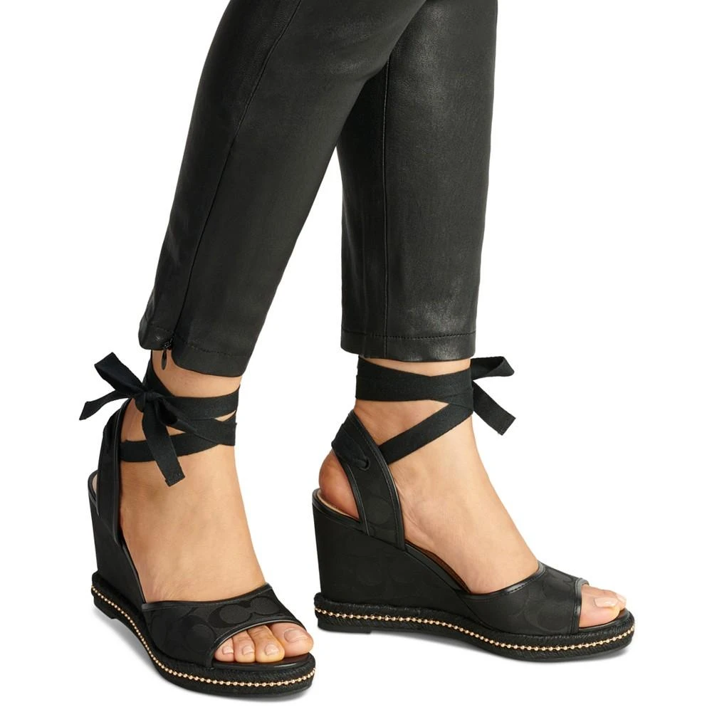 Women's Page Signature Ankle-Tie Wedge Sandals 商品