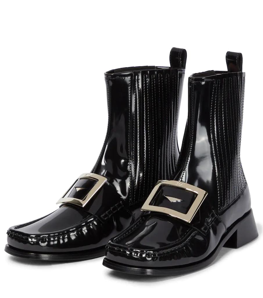 Preppy Viv' patent leather Chelsea boots商品第5张图片规格展示