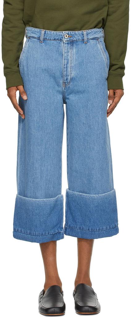 Blue Denim Fisherman Jeans商品第1张图片规格展示