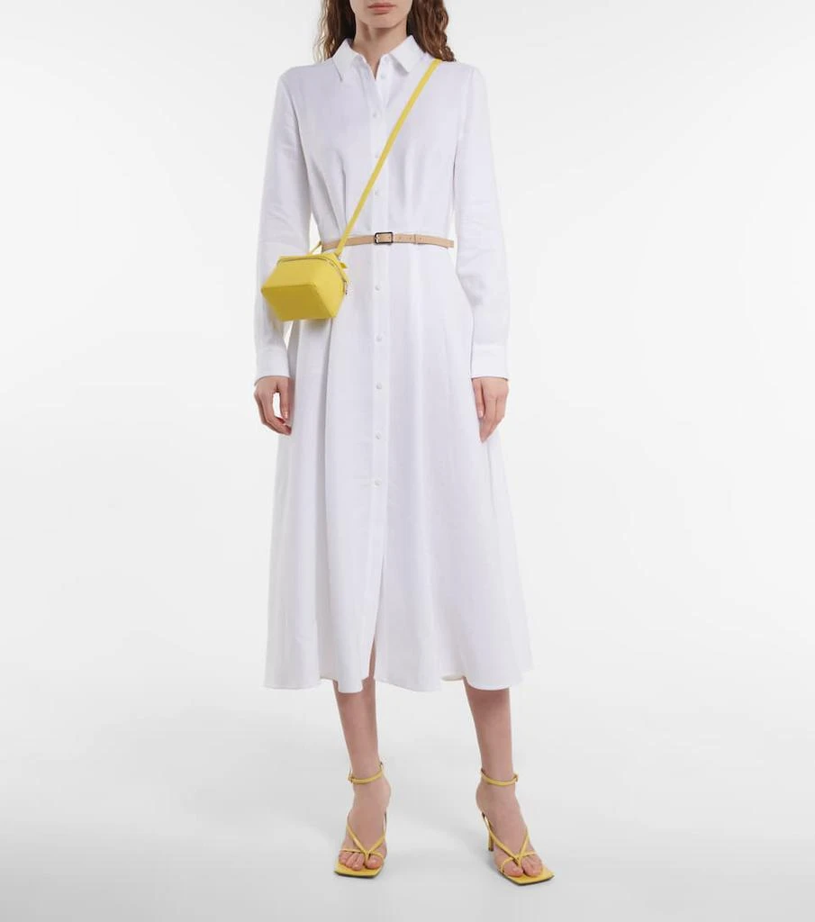 商品Loro Piana|Lucienne belted linen shirt dress,价格¥19822,第2张图片详细描述