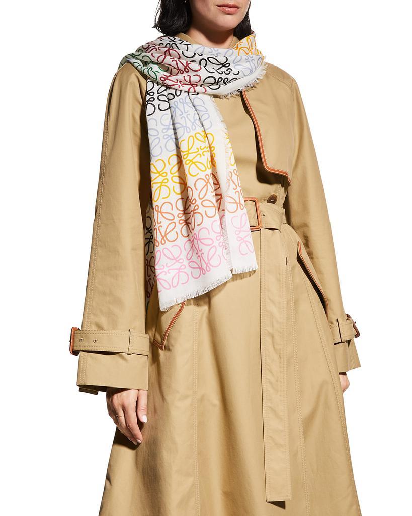 商品Loewe|Multicolor Anagram Lines Wool-Blend Scarf,价格¥2874,第1张图片